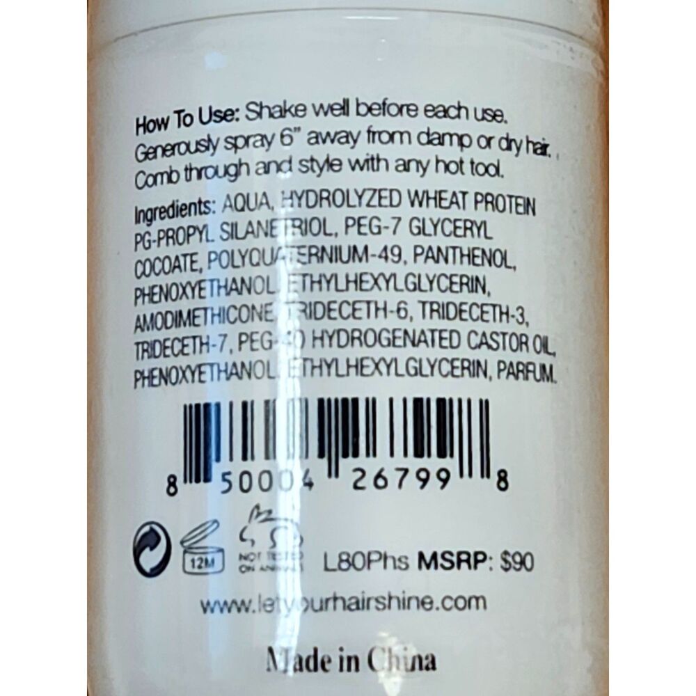 Soleil Miracle HydroLine Protector Spray 1.69 oz / 50ml Thermal Heat Protectant
